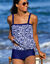 Haut de tankini imprim&eacute; z&egrave;bre (marine)