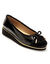 Ballerina's met sleehak van lak, comfortabele breedte (zwart)