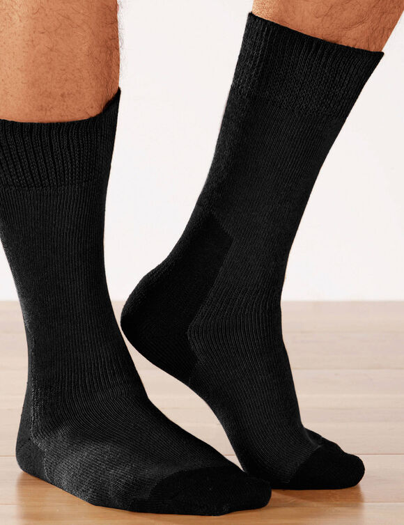 Mi-chaussettes chaussures sécurité - lot de 2 paires (noir)