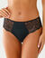 Microvezel- en stretchkant slipje in tanga-vorm met hoge taille - set van 2 (zwart + nude)