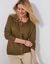 Cardigan met parelknopen en mohairtouch (bronskleur)