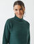 Pull loose col montant, manches larges (vert sapin)
