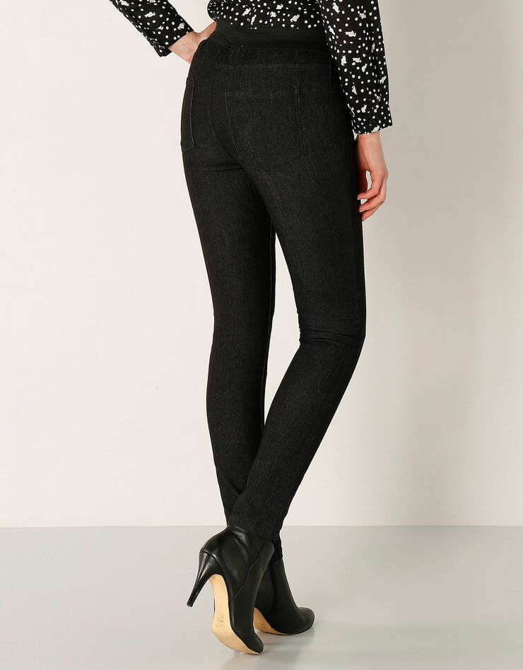 Jegging in denim met elastische taille, kleine lengte, black Jegging in denim met elastische taille, kleine lengte, black, hi-res image number 2
