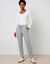Pantalon jogpant ceinture &eacute;lastiqu&eacute;e molleton  (gris chin&eacute;)