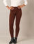 Koudewerende legging met hoge taille (bruin)