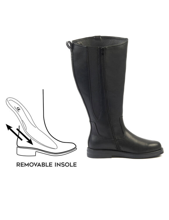 Low boots met zwarte elastieken - zwart (zwart)