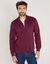 Effen sweater met doorlopende rits (wijnrood)