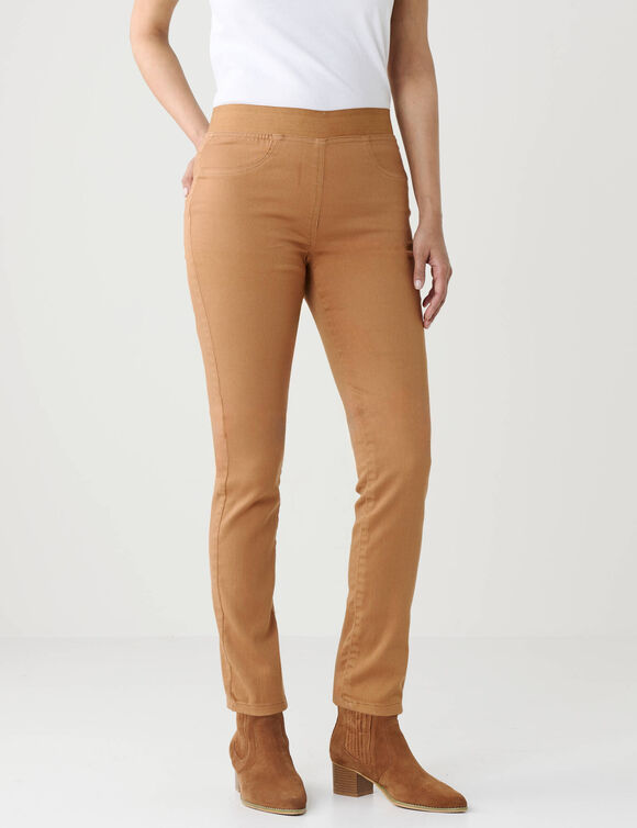 Jegging petite stature - taille &eacute;lastiqu&eacute;e ultra confort (caramel)