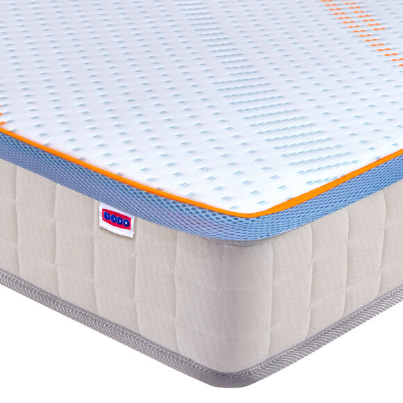 Topdekmatras in schuim van hoge kwaliteit, latexeffect (wit)