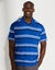 Gestreepte polo met korte mouwen (blauw)