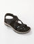 Wandelsandalen met elastische scratchriempjes (zwart)