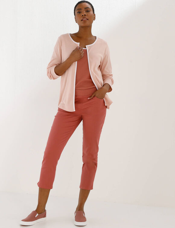 Gilet bicolore sans boutons (rose gris&eacute;)