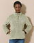 Sweater in pluchetricot (chiné groen)