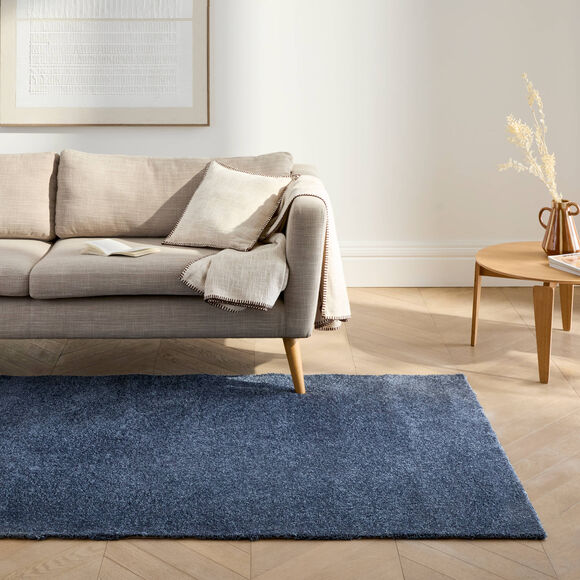 Zacht en comfortabel tapijt (marineblauw)