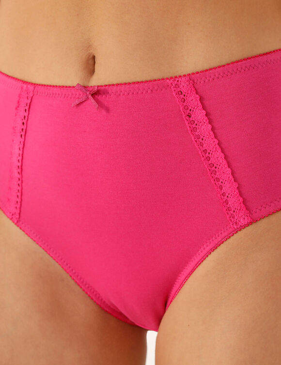 Culotte maxi en coton ajouré - Lot de 2 (rose + marine)
