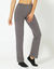 Rechte broek van tricot met elastische tailleband (antraciet)