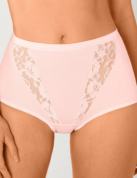 Culotte dentelle découpes amincissantes - lot de 4 (pastel)