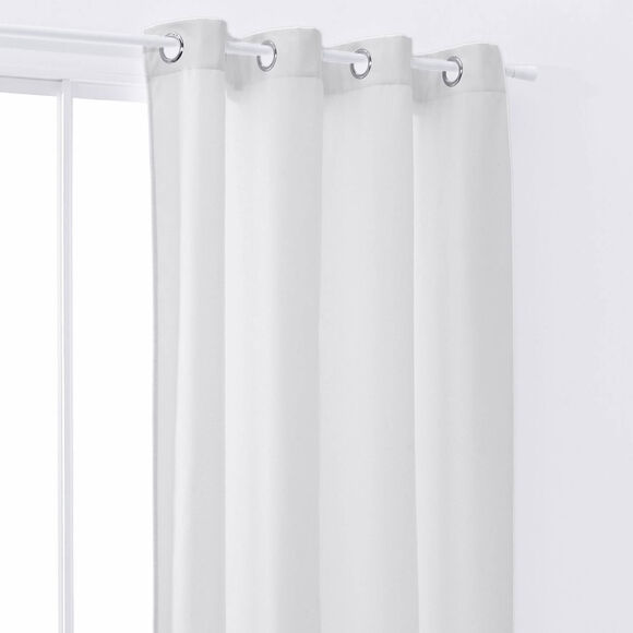 Rideau oeillets uni (blanc)