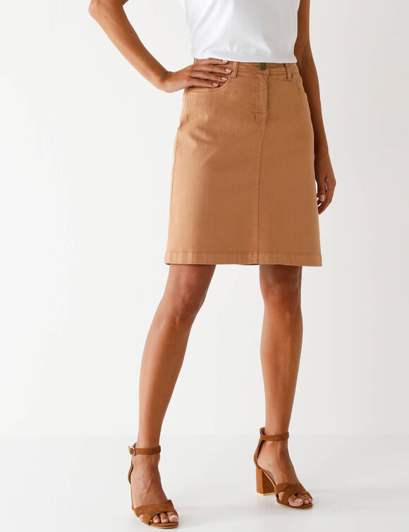 Jupe &eacute;vas&eacute;e gainante, renfort int&eacute;rieur (noisette)