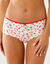Shorty in stretchkatoen met kersenprint - Set van 4 (rood)