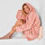 Plaid-sweat polaire à capuche doublé sherpa (roze)