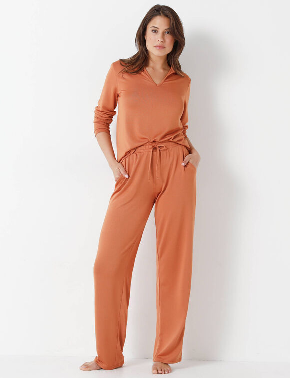 Pyjama doux colo polo (caramel)