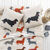 Linge de lit Tofi en coton imprimé teckels (beige)