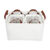 Panier de rangement tissu c&ocirc;tel&eacute; - lot de 3 (blanc)