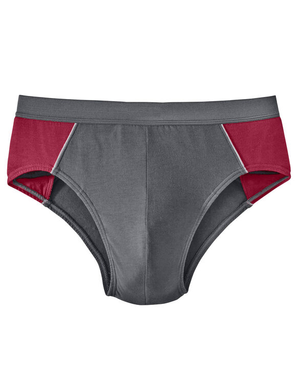Gesloten slip met hoge taille - set van 4 (rood / grijs)