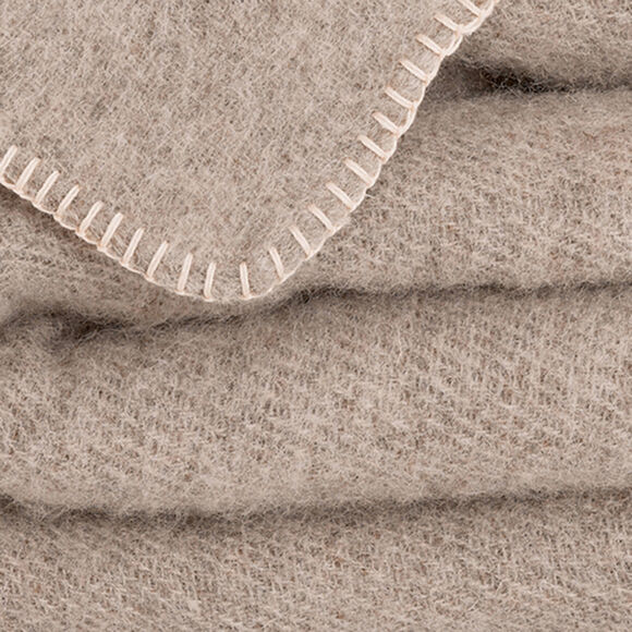 Couverture pure laine fabrication française 400 g/m² (grège)