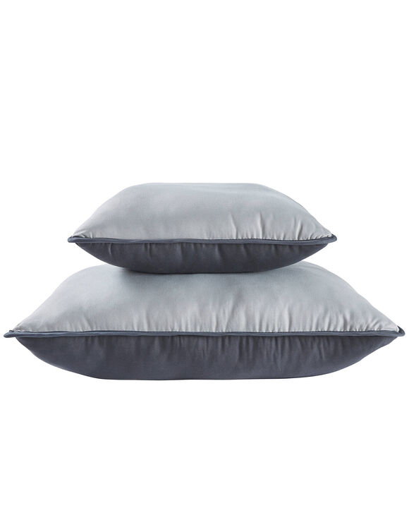 Tweekleurig dekbed in microvezel 500 g/m2 (grijs / antraciet)