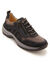 Leren wandelschoenen met rits en veters, grote breedte (marine / grijs)