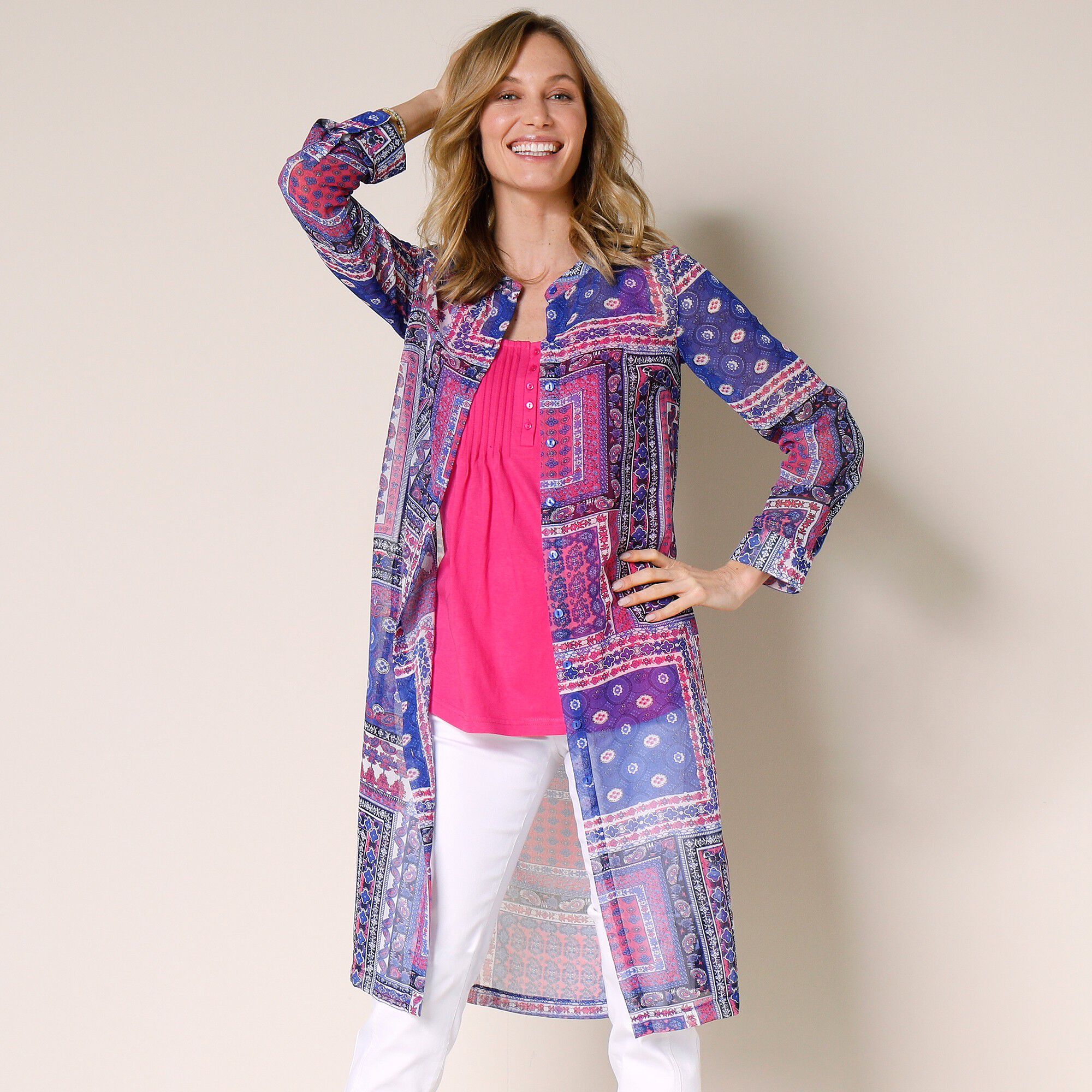 Chemise longue voile transparent femme new arrivals