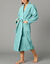 Peignoir mixte adulte col kimono - &eacute;ponge bouclette 380 g/m&sup2; (vert d'eau)