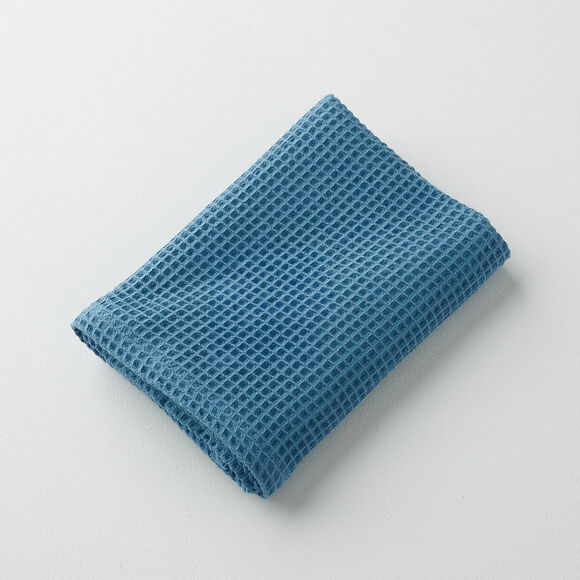 Serviette de bain nid d'abeille 320 g/m2 (bleu)