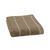 Handdoek, gestreepte badstof 500 g/m² (taupe / wit)