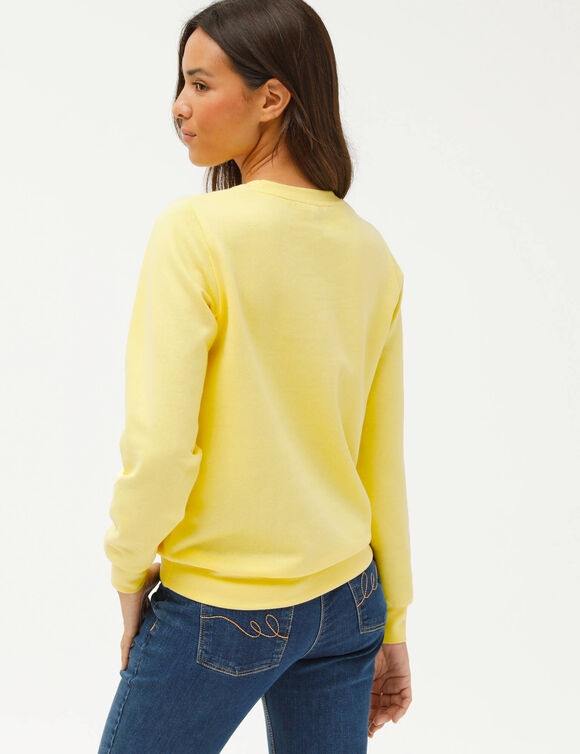 Sweat molleton uni (jaune)