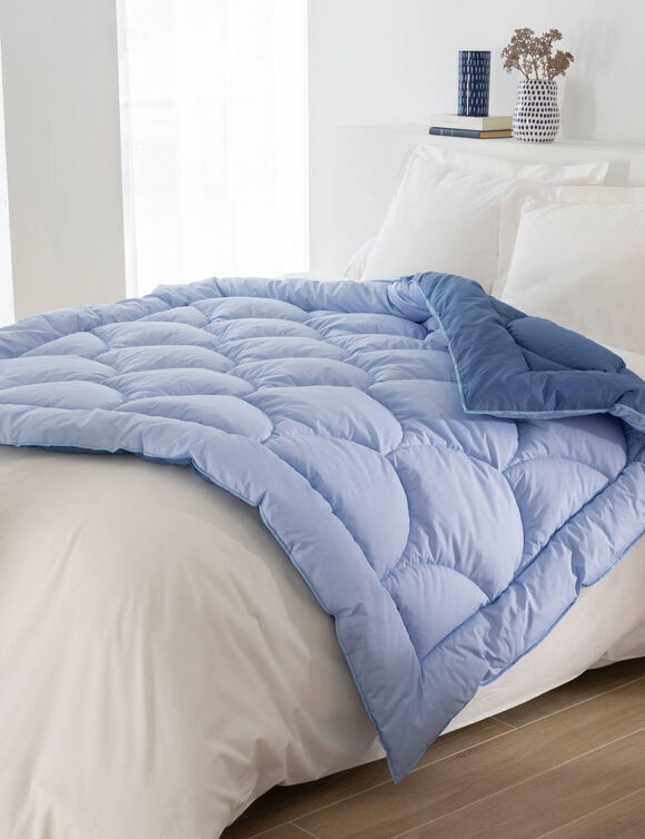 Edredon bicolore (indigo / bleu)