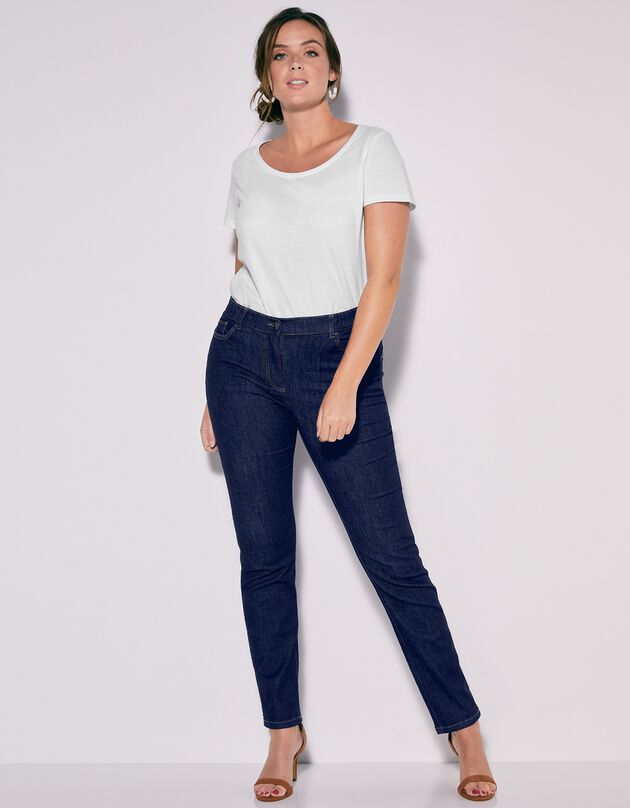 Jeans met push-up effect en nauwsluitend model - kleine lengte (dark blue)