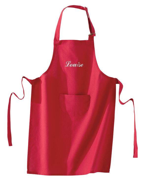 Tablier enfant personnalis&eacute; (rouge)