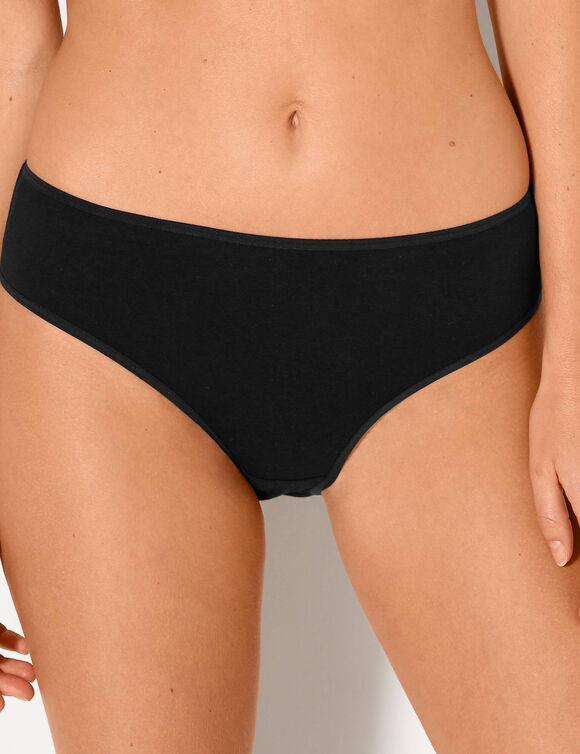 Effen taislip in stretchkatoen - Set van 10 (wit / zwart)