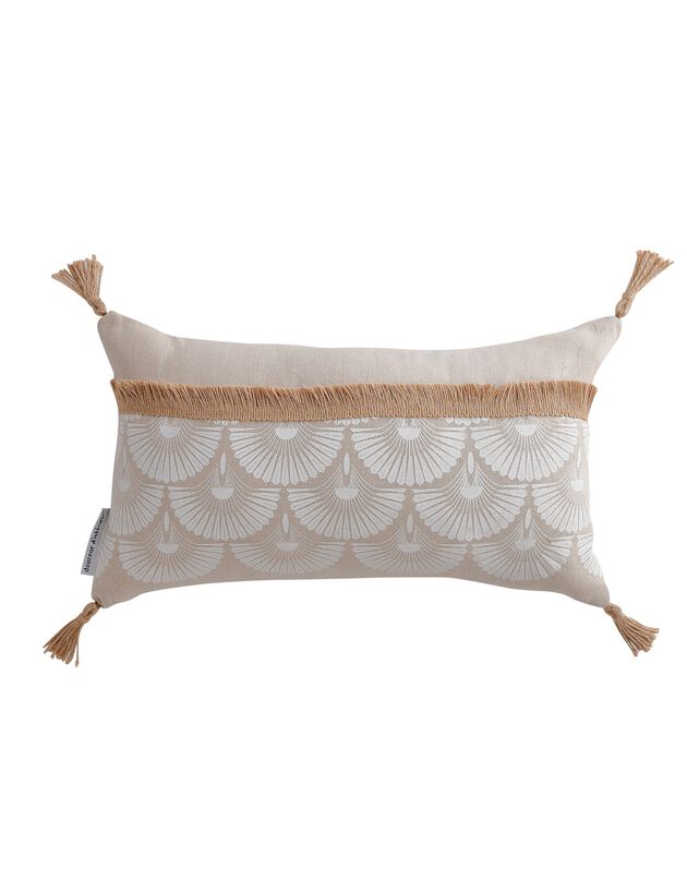Coussin imprimé (naturel)