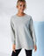 Sweater in molton met tunieklengte (chiné grijs)