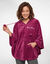 Gepersonaliseerde poncho met capuchon van fleece (kersenrood)