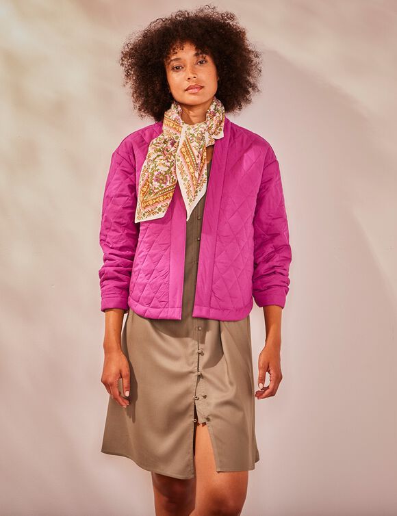 Veste matelassée col kimono (violine)