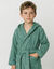 Kinderbadjas met capuchon - lusjesbadstof 340 g/m&sup2; (eucalyptus)