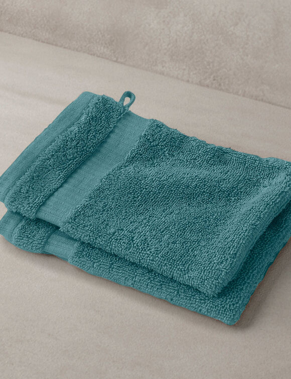 Collection serviettes de bain unies - gamme premium 640g/m&sup2; (bleu gris&eacute;)