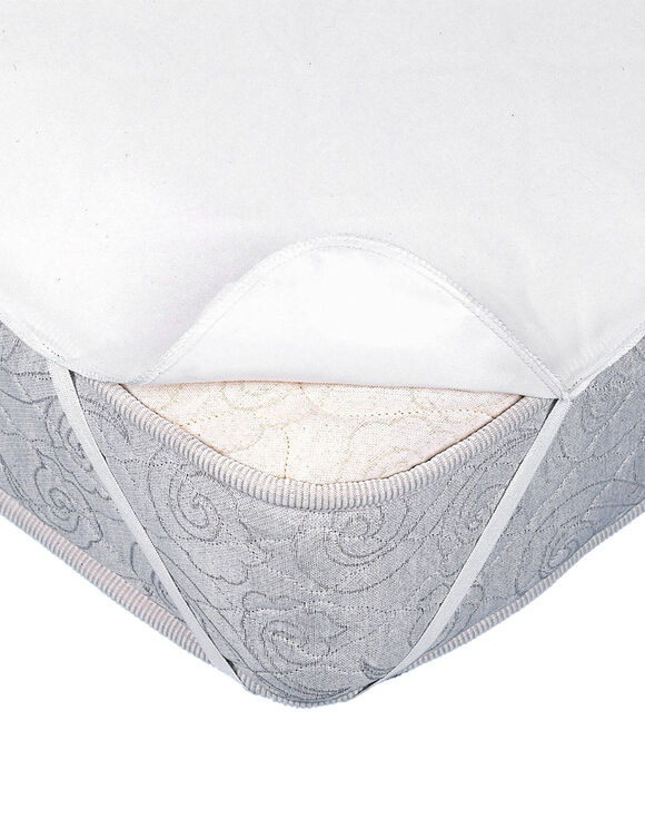 Matrasbeschermer in absorberende microvezel, vlak model (wit)