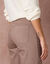 Pantalon twill coupe large taille haute, stature moyenne (taupe)