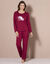 Pyjama met lange mouwen en "koala" motief (kersenrood)